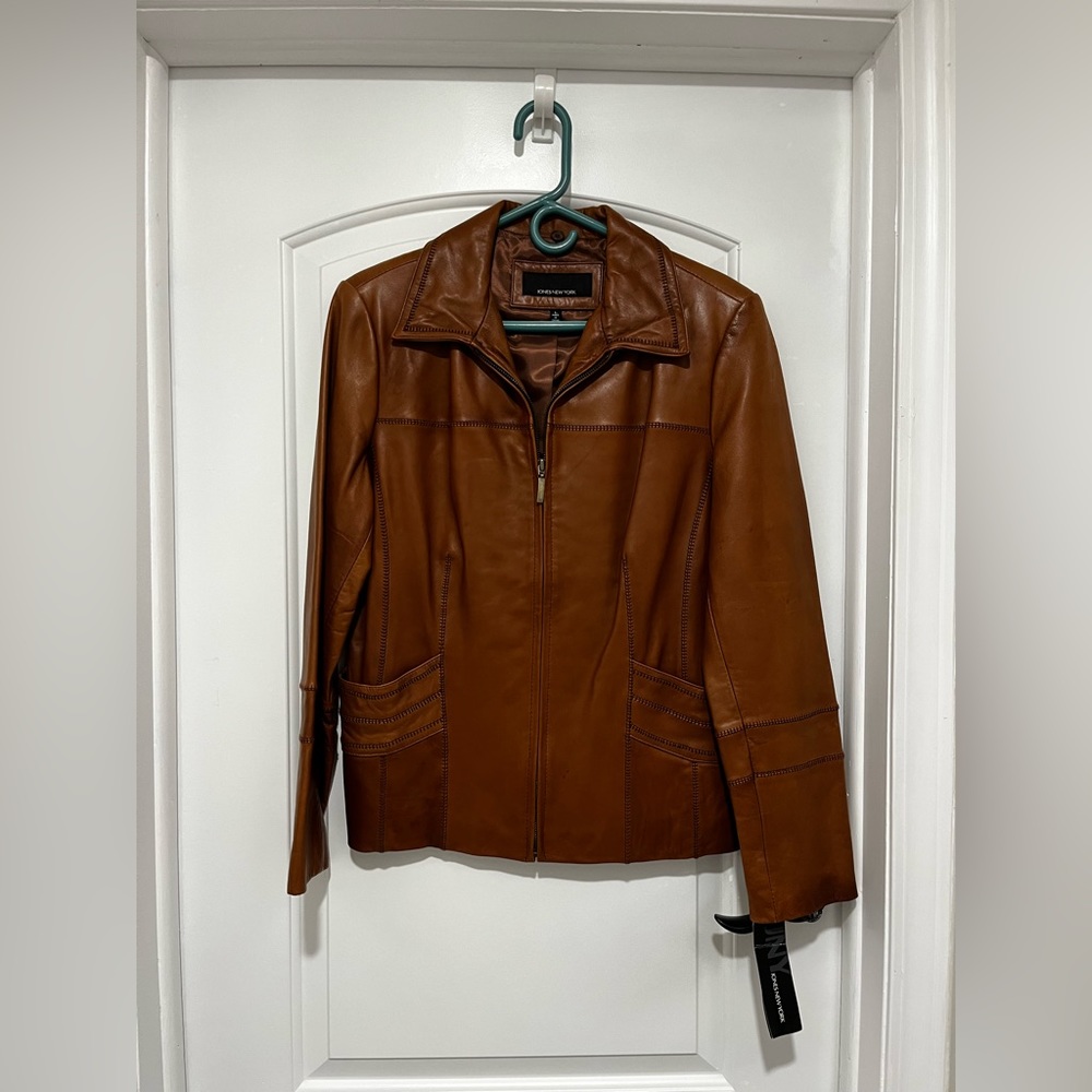Genuine Leather Jacket - Size L - BRAND NEW